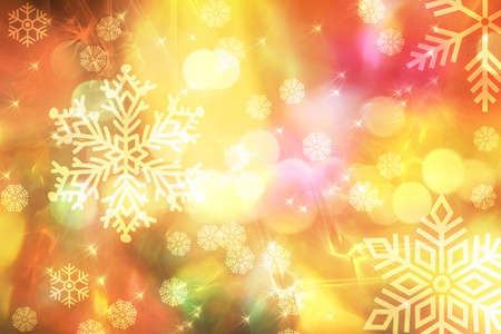 Xmas background  with snowflakes, lightの写真素材