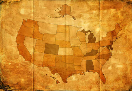 old map of the USAの写真素材
