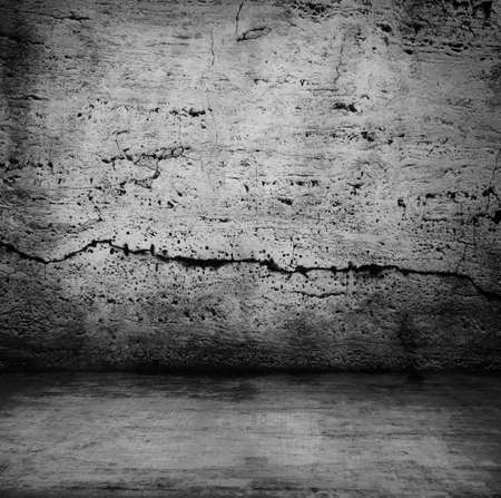 Old grunge room with concrete wallの写真素材