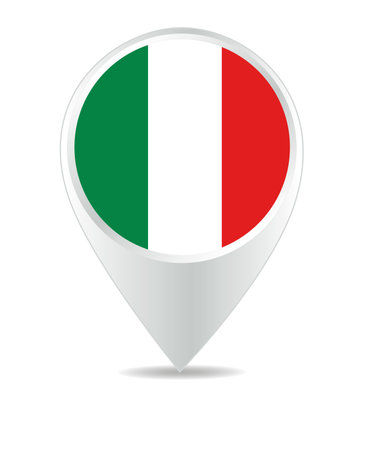 Location Icon for ItalyFlag, Vectorのイラスト素材