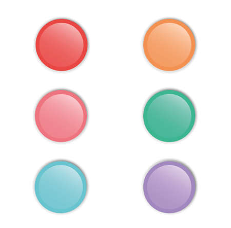 Button web icons in various colors
