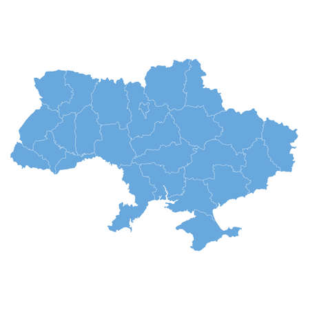 Vector ukraine map on white backgroundのイラスト素材