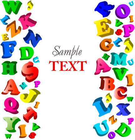 Background with color alphabet. のイラスト素材
