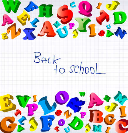Background with color alphabet のイラスト素材