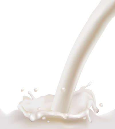 Milk splash. illustration. のイラスト素材