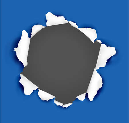 Ripped blue paper background. illustration. のイラスト素材