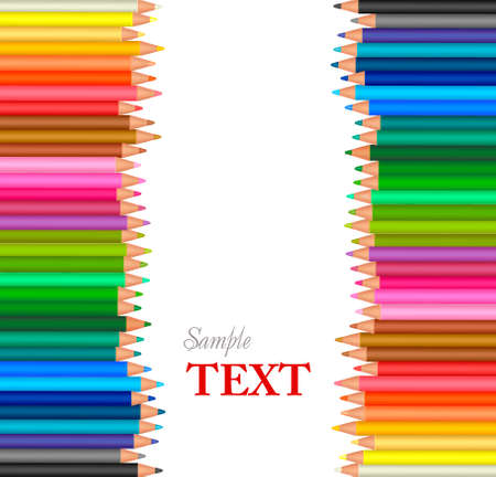 Background with color pencils. のイラスト素材