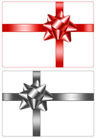 Collection of color bows with ribbons.のイラスト素材