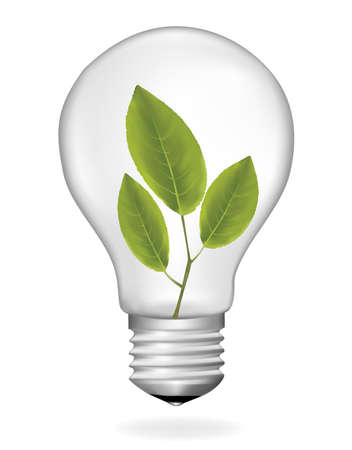 Ecology light bulb. illustratiion. のイラスト素材