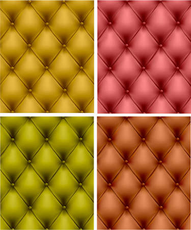 Set of color leather upholstery. illustration. のイラスト素材