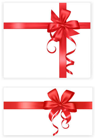 Big collection of red gift bows.のイラスト素材