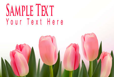 Flower design border isolated on white. のイラスト素材