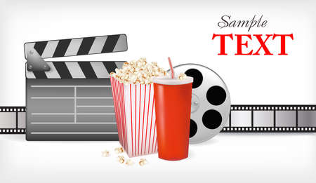 Background with movie time. illustration. のイラスト素材