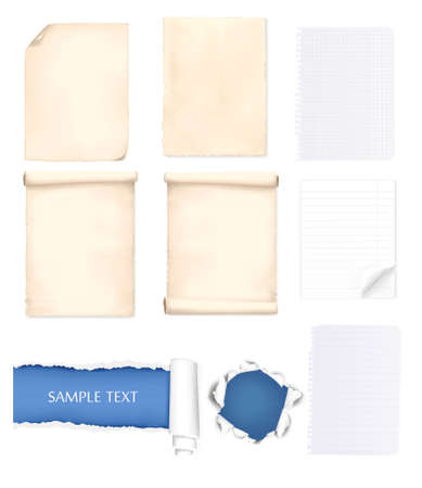 Set of some paper sheets. illustration. のイラスト素材
