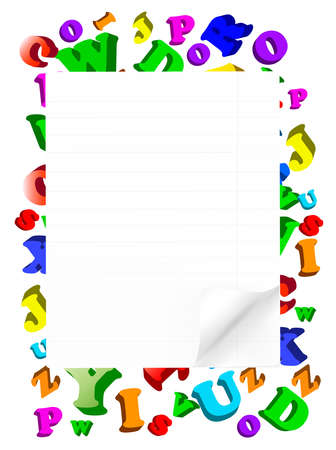 Background with color alphabet. のイラスト素材