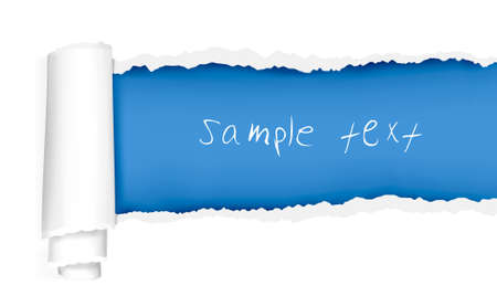 Ripped blue paper background. のイラスト素材