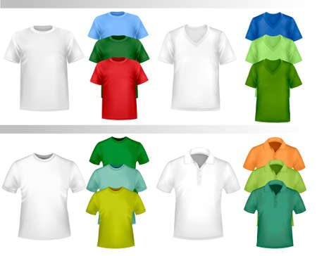 Color t-shirt design template. Vector のイラスト素材