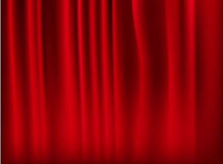 Background with red velvet curtain. illustration. のイラスト素材