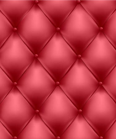 Red button-tufted leather background. Vector illustration.のイラスト素材