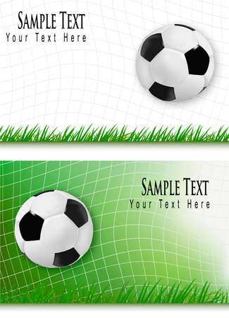 Two football backgrounds. Vector. のイラスト素材