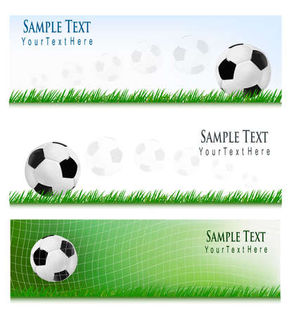 Three football backgrounds. Vectorのイラスト素材