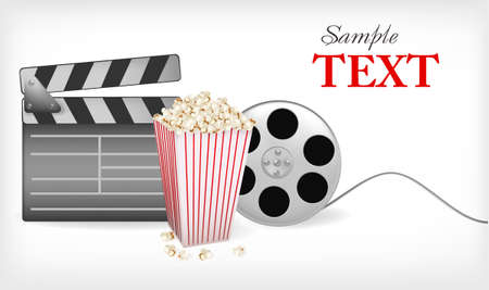 illustration of background of movie related items のイラスト素材