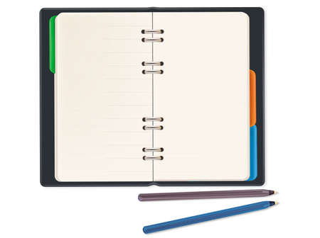 Notebook and office supplies. Vector. のイラスト素材