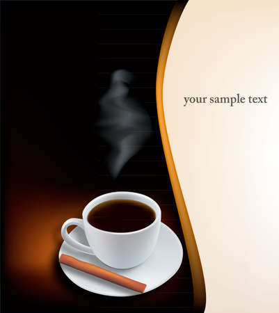 Cup of coffee. Photo-realistic vector. のイラスト素材