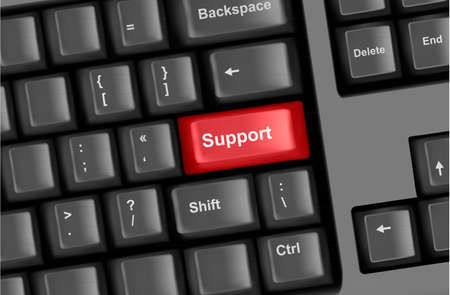 Keyboard with a key support. Vector. のイラスト素材