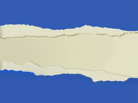 Ripped blue paper background. Vector illustration.のイラスト素材