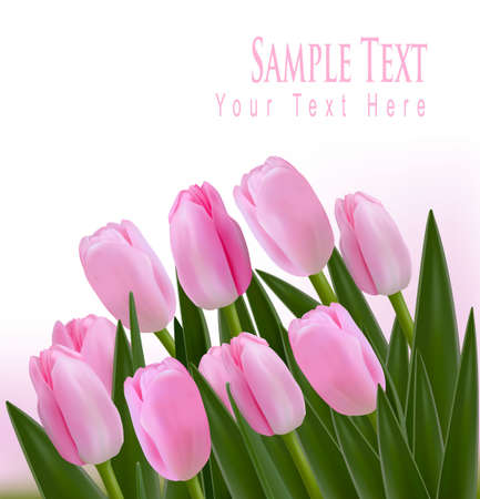 Flower design border isolated on white. Vector. のイラスト素材