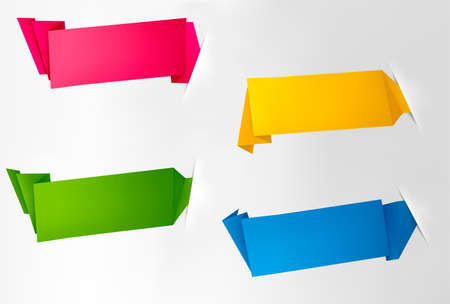 Abstract origami speech bubble vector background のイラスト素材