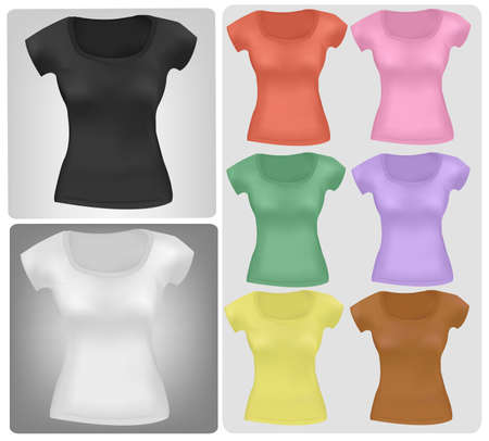 Colored shirts and caps.のイラスト素材