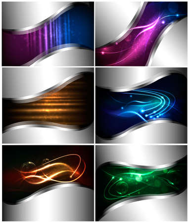 Big set of abstract technology backgrounds. Vector illustration のイラスト素材