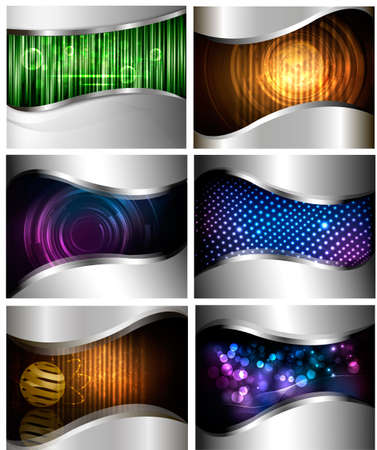 Big set of abstract technology and business backgrounds.のイラスト素材