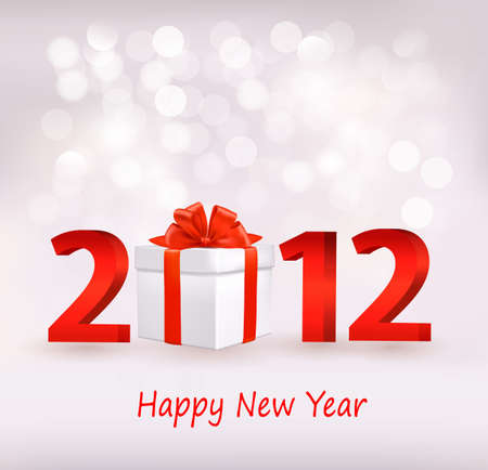 Happy new year 2012! New year design template. Vector illustration. のイラスト素材