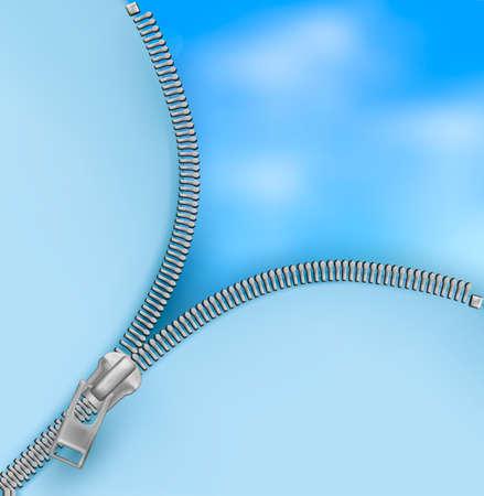 Abstract background with zipper and cloudy sky  Vector のイラスト素材