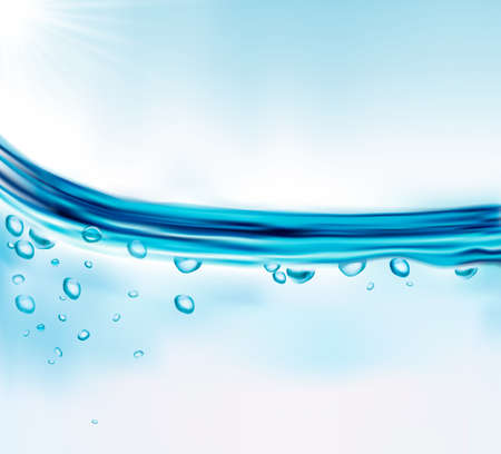 Blue water background  Vector illustration 