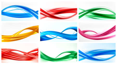 Collection of colorful abstract backgrounds  Vector のイラスト素材