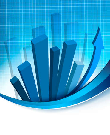 Business elegant abstract background with financial graph  Vector illustrationのイラスト素材