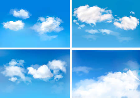 Blue sky with clouds backgrounds.のイラスト素材