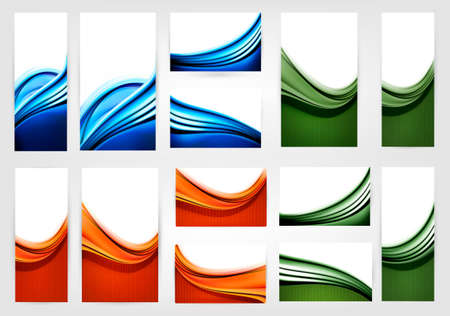 Big collection of colorful business cards illustration. のイラスト素材