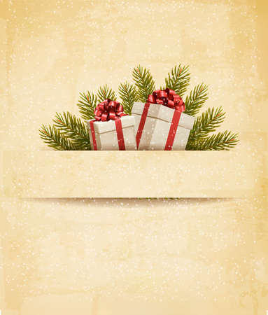 Holiday background with gift ribbon with gift box Vector のイラスト素材