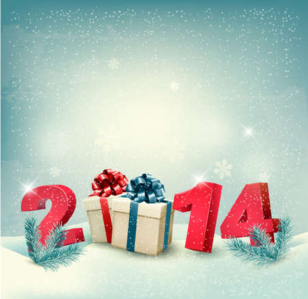 Happy new year 2014! New year design template Vector illustration のイラスト素材