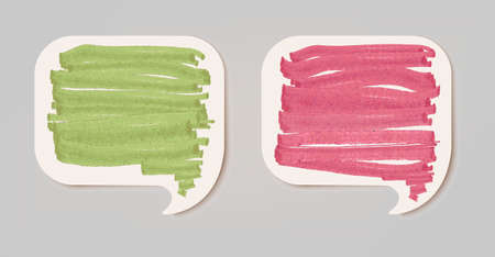 Colorful sticker speech bubbles. Vector. のイラスト素材