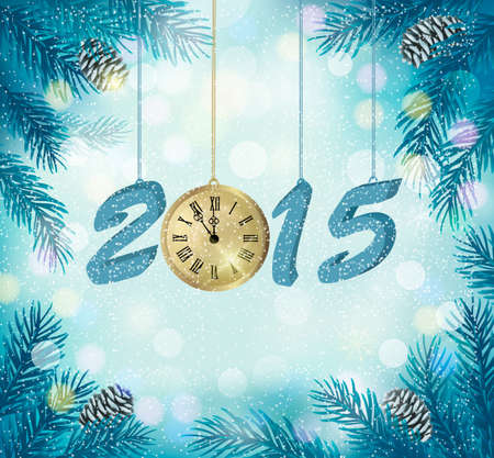 Happy new year 2015! New year design template Vector illustrationのイラスト素材