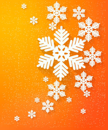 Christmas postcard with snowflakes. Vector.のイラスト素材