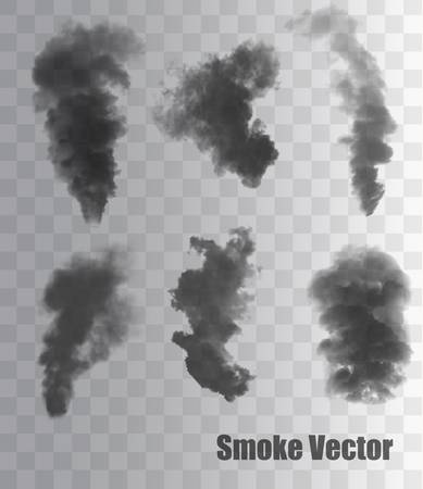 Smoke vectors on transparent background.のイラスト素材
