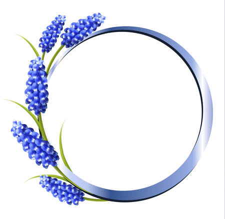 Holiday background with blue flowers. Vector.のイラスト素材