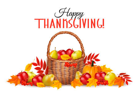 Happy Thanksgiving Background. Vector.のイラスト素材